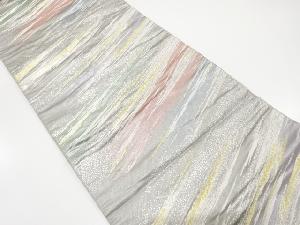 霞模様織り出し　袋帯